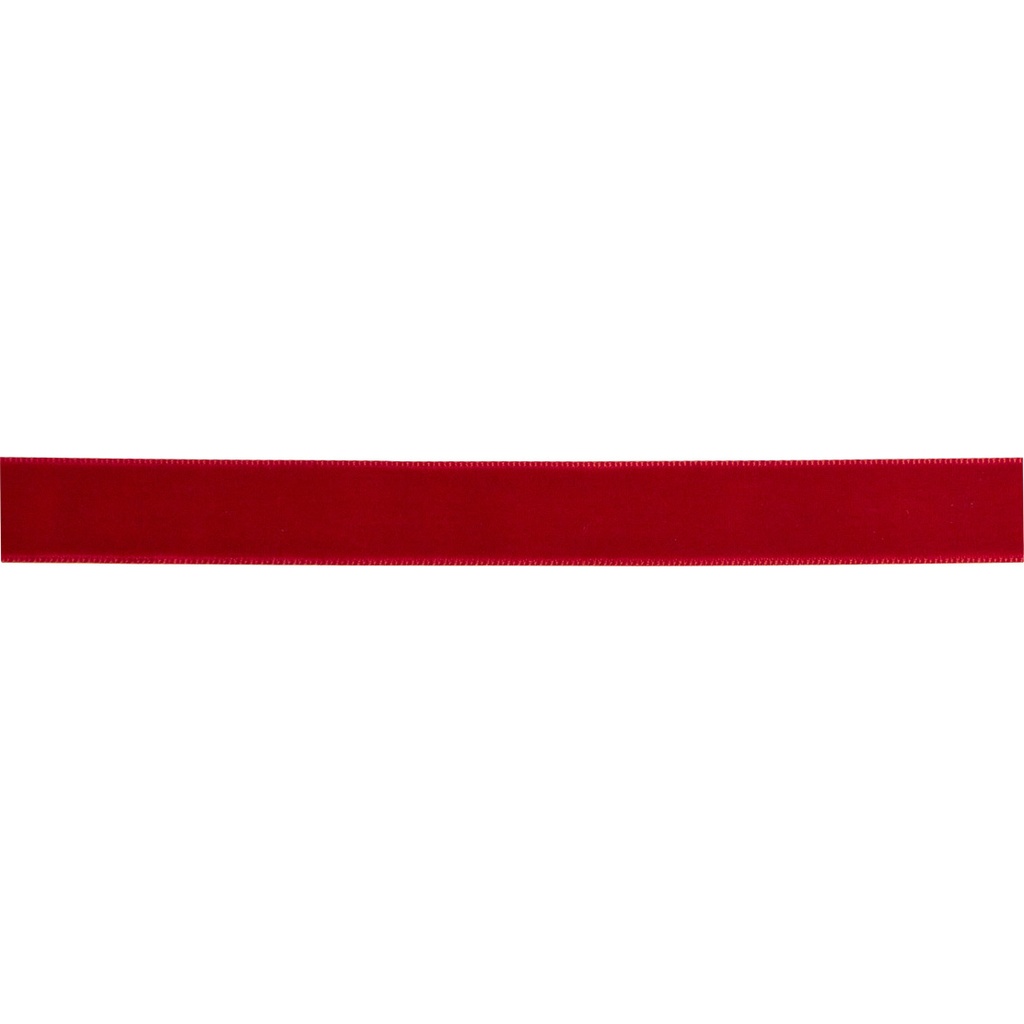 VELVET ribbon 15mm red