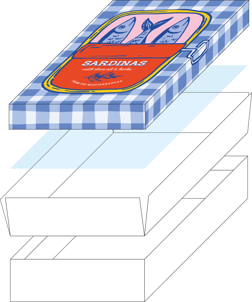 Sardine in Vacanza rectangular basic box  assortment of 3
