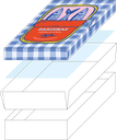 Sardine in Vacanza rectangular basic box  assortment of 3