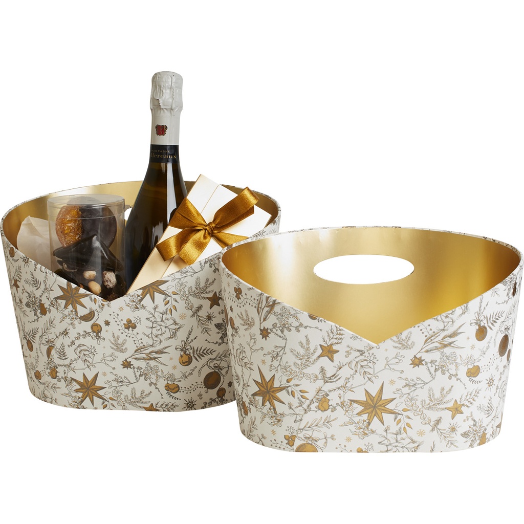 Snowgold basket set of 2