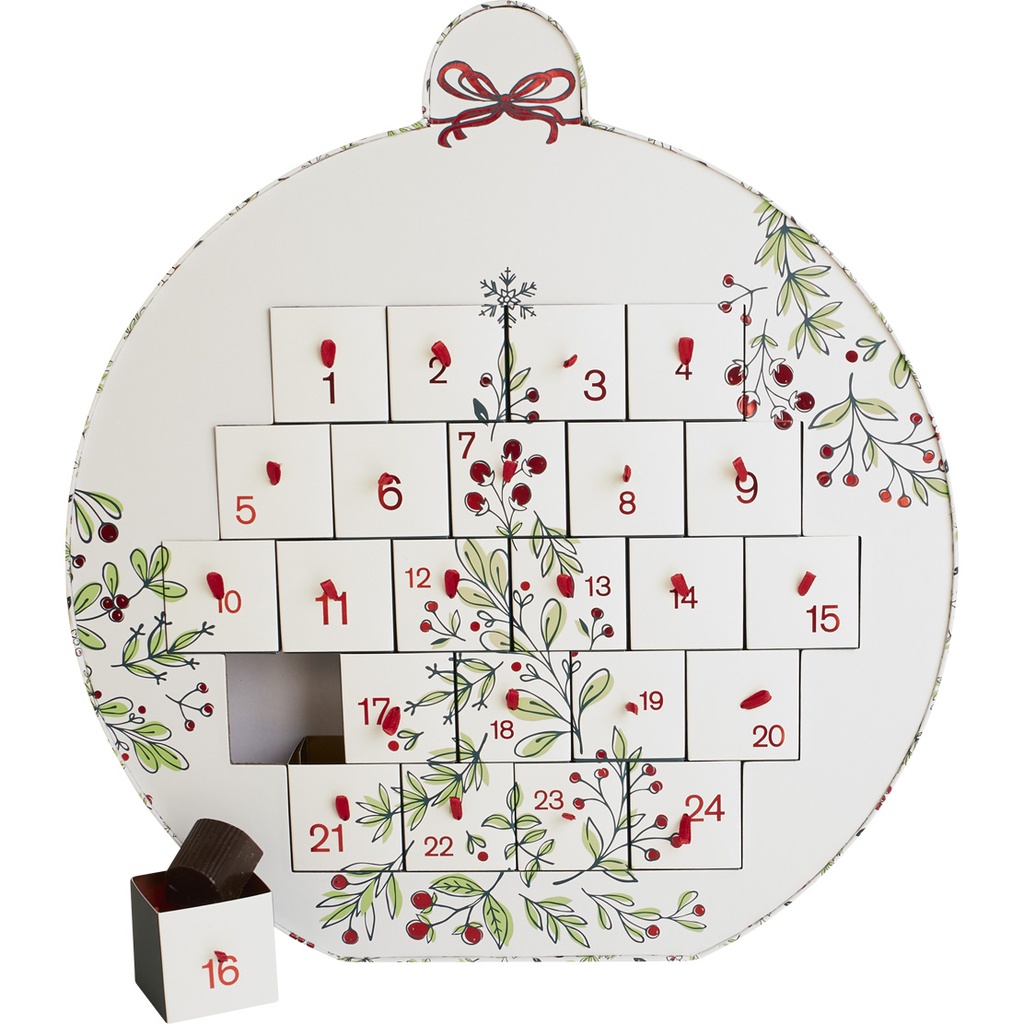 Winter wind Xmas ball advent calendar