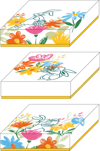 [EA01-BXR020999] The Gentle Bunnies basic 09 assortment of 3