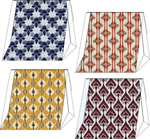 [EA01-BXF101299] Summer Retreat window bag assortment of 4